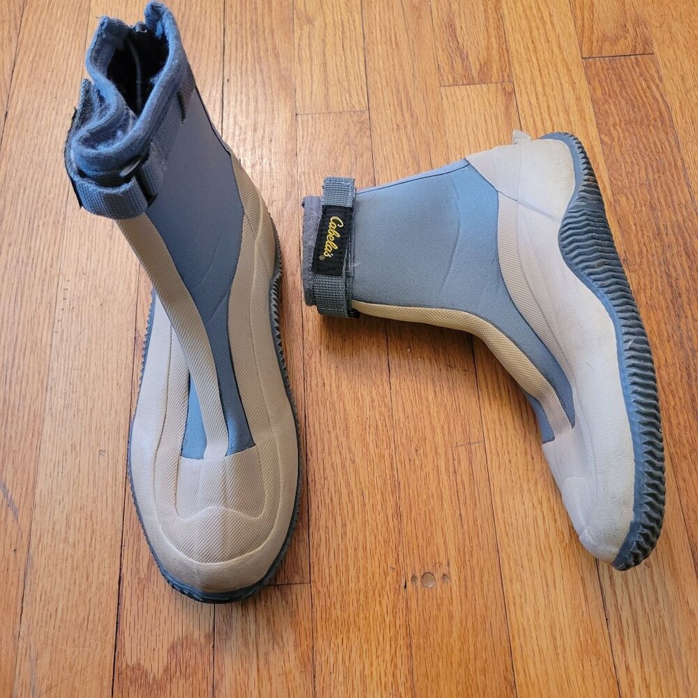 Cabelas Deck Boots 9 Green Booties Fishing Fisherman Gear Swimming Waders‎